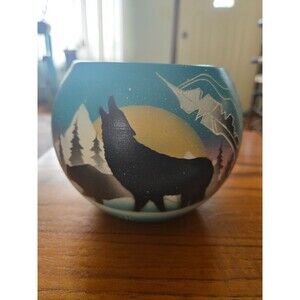 VTG Hozoni Pottery Native American Navajo Vase Planter 5” Artist Signed Etched